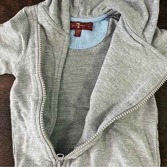 “Adam” personalized long sleeve gray romper, size 3-6 months 7 for all mankind - Picture 5 of 7